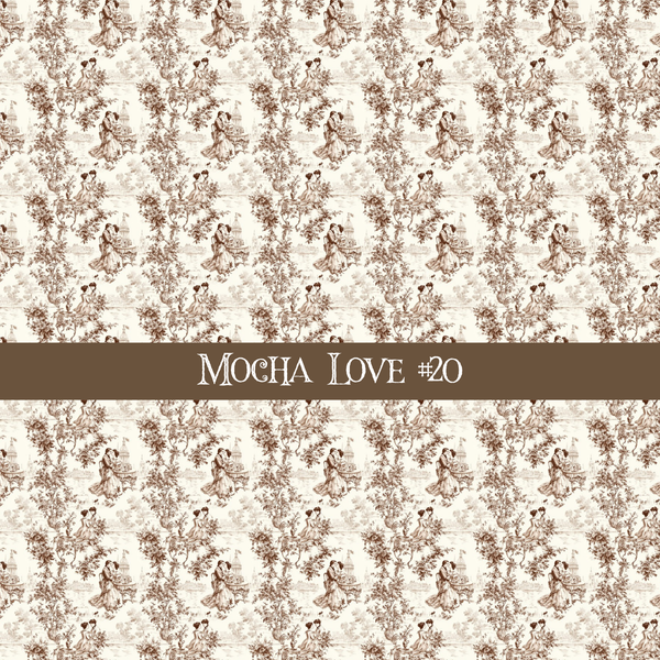 Mocha Love- vinyl sheets 20 (Patterns to choose from)