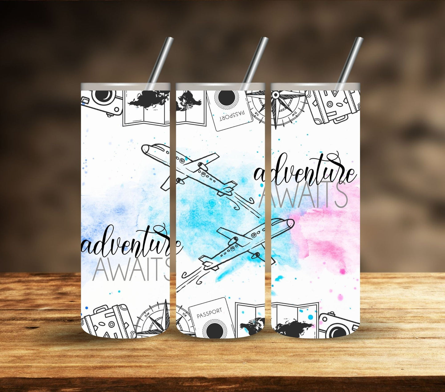 Travel - Adhesive Vinyl Wraps - 10 Design Options