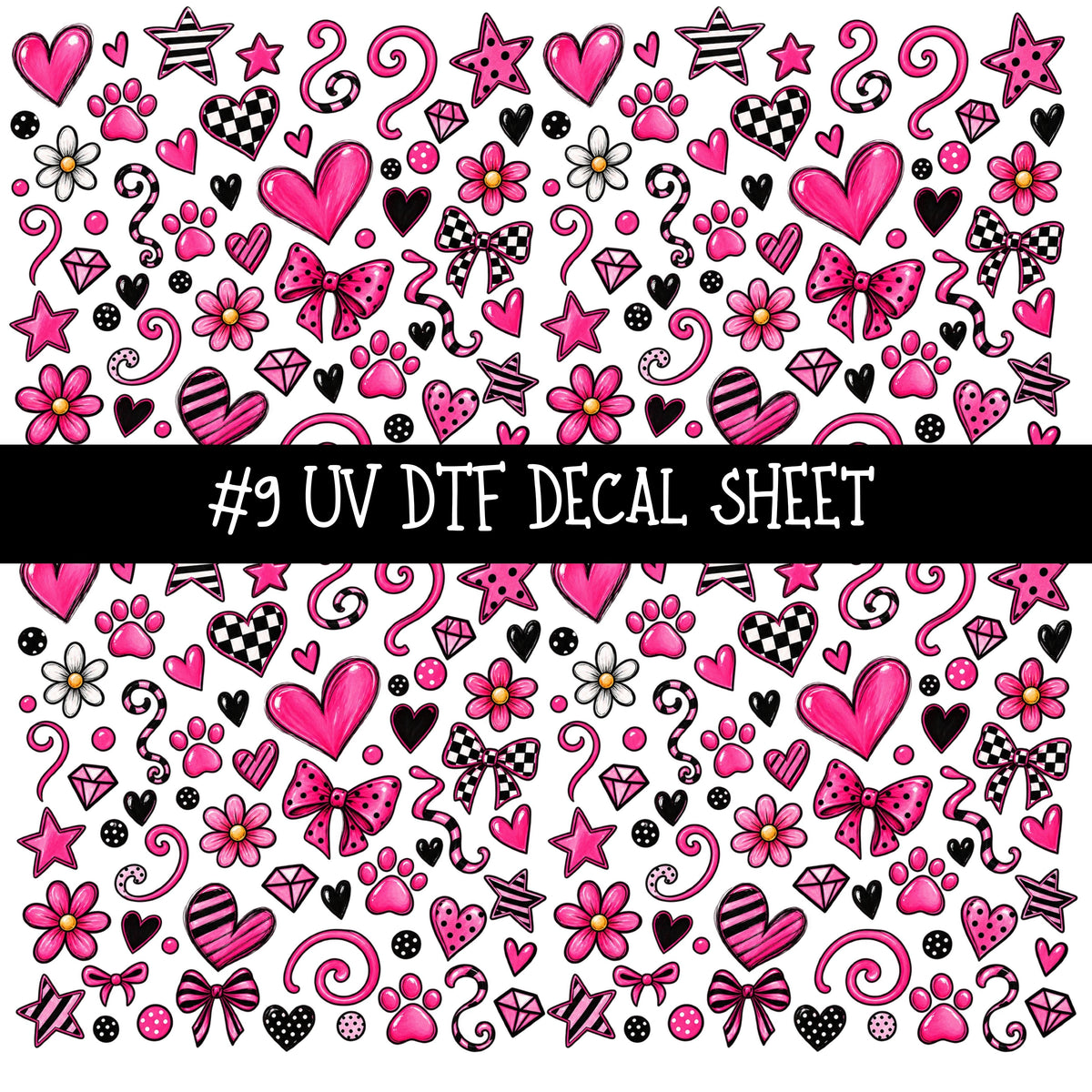 Pink Panther UV DTF Decal sheets 11 Designs available