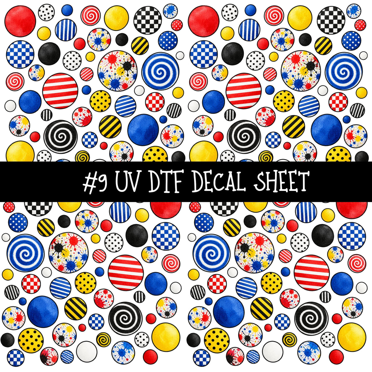 Paint the town UV DTF Decal sheets 13 Designs available