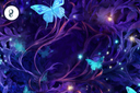 Enchanting Blue Faries and Butterflies - Adhesive Vinyl 12x12 Sheets - 12 Design Options