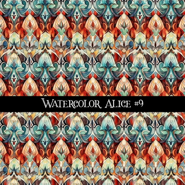Watercolor Alice - vinyl sheets 10 (Patterns to choose from)