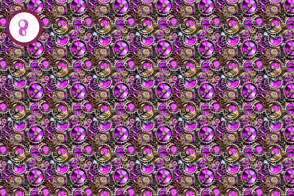 Pink Steampunk - Adhesive Vinyl 12x12 Sheets - 10 Design Options