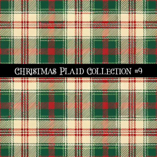 Christmas Plaid- 12x12 vinyl sheets-12 designs available