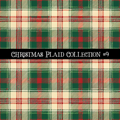 Christmas Plaid- 12x12 vinyl sheets-12 designs available
