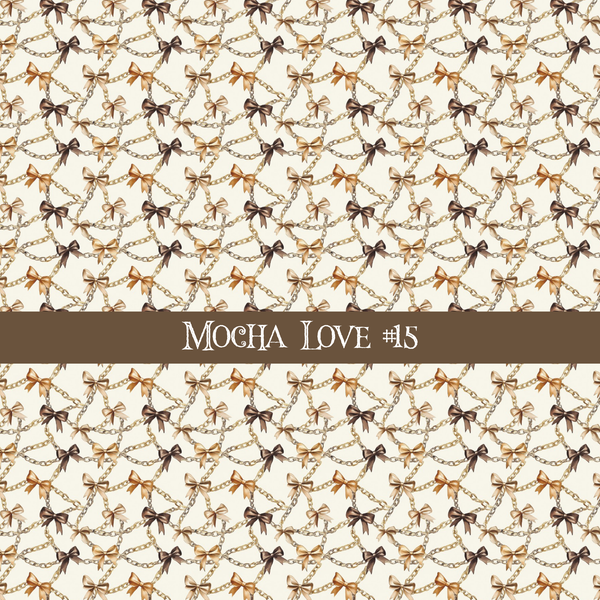 Mocha Love- vinyl sheets 20 (Patterns to choose from)