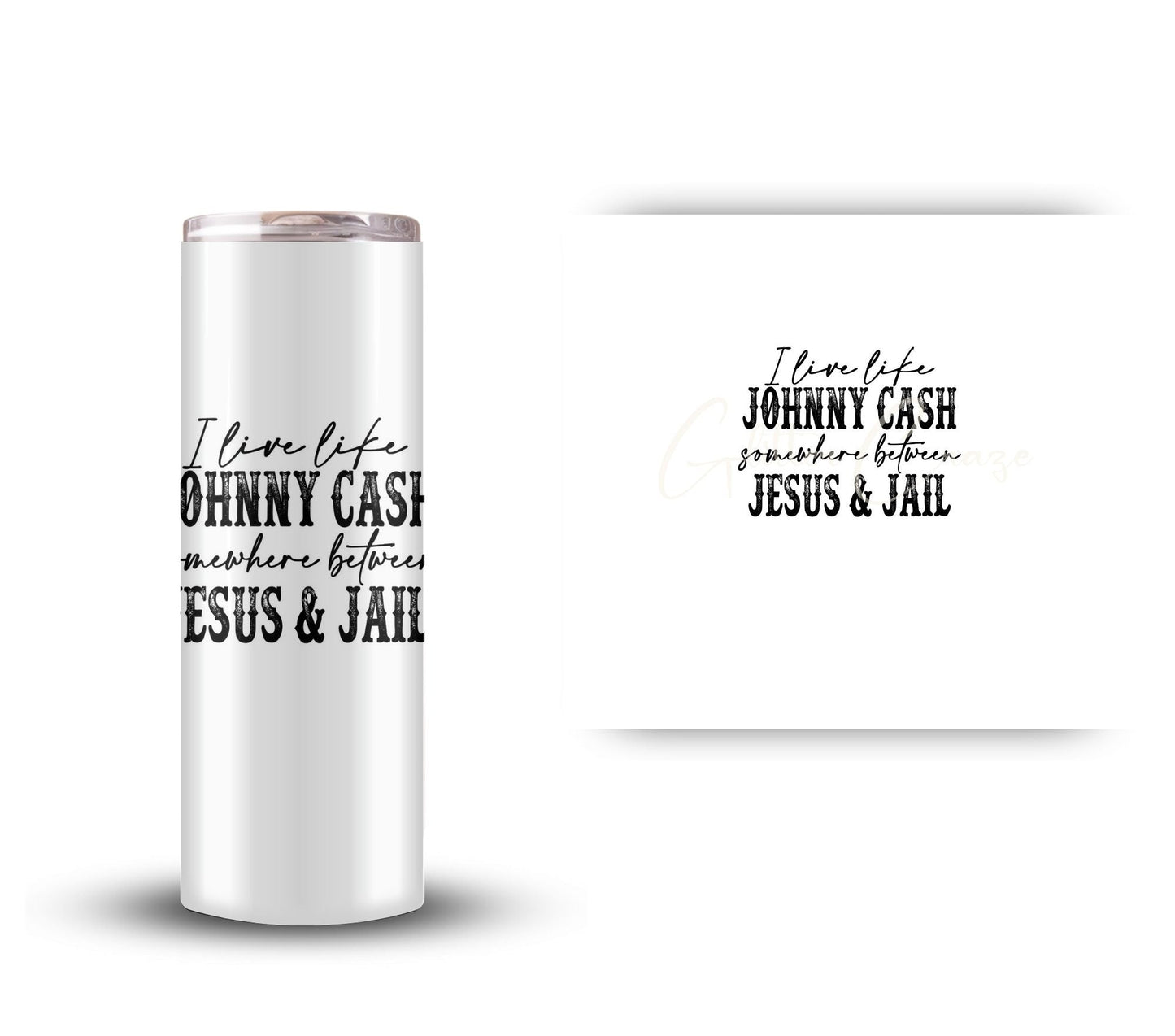 Johnny Cash - UV DTF Decals- 3 Designs- 4 Sizes