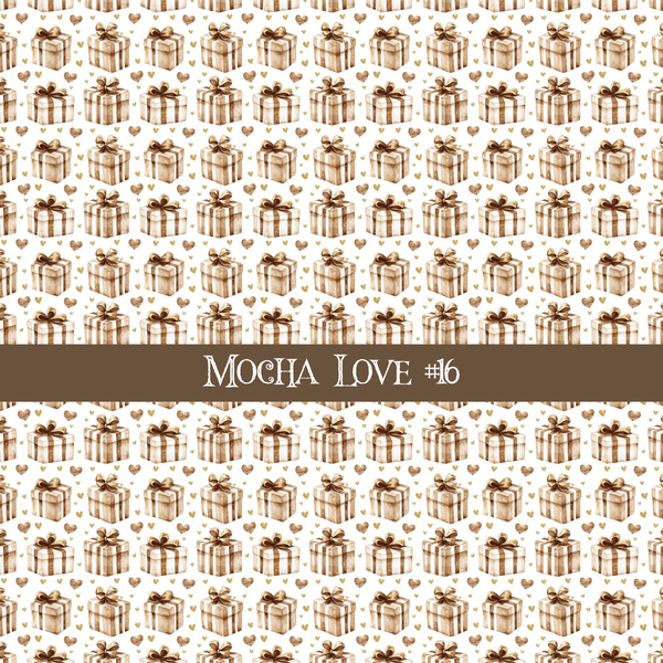 Mocha Love- vinyl sheets 20 (Patterns to choose from)
