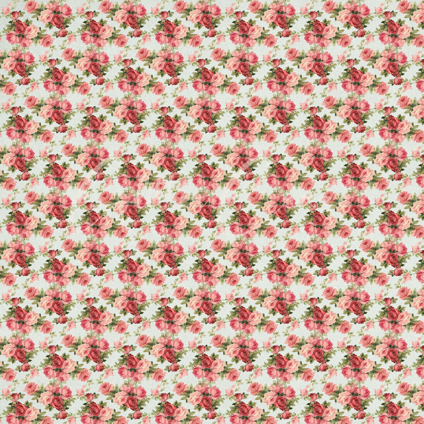 Vintage Pink Floral Collection - Adhesive Vinyl 12x12 Sheet - 12 Designs