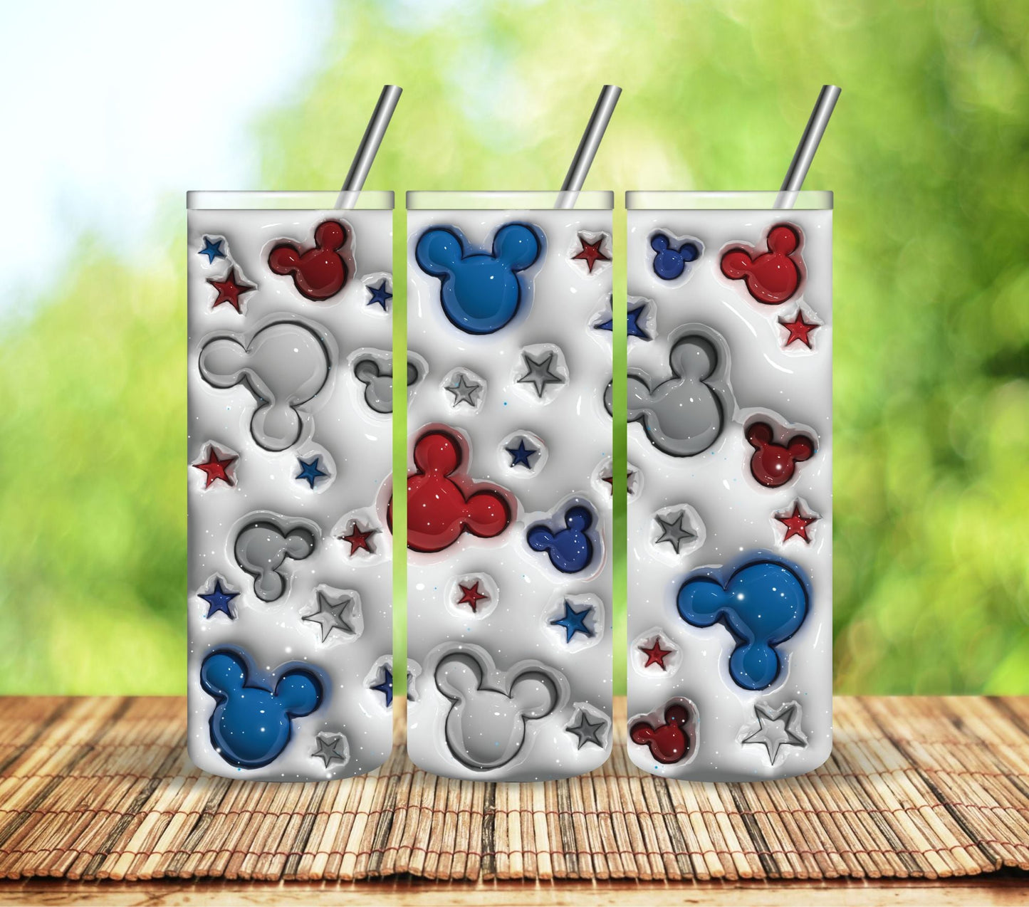 Patriotic Puff - Adhesive Vinyl Wrap - 8 Design options