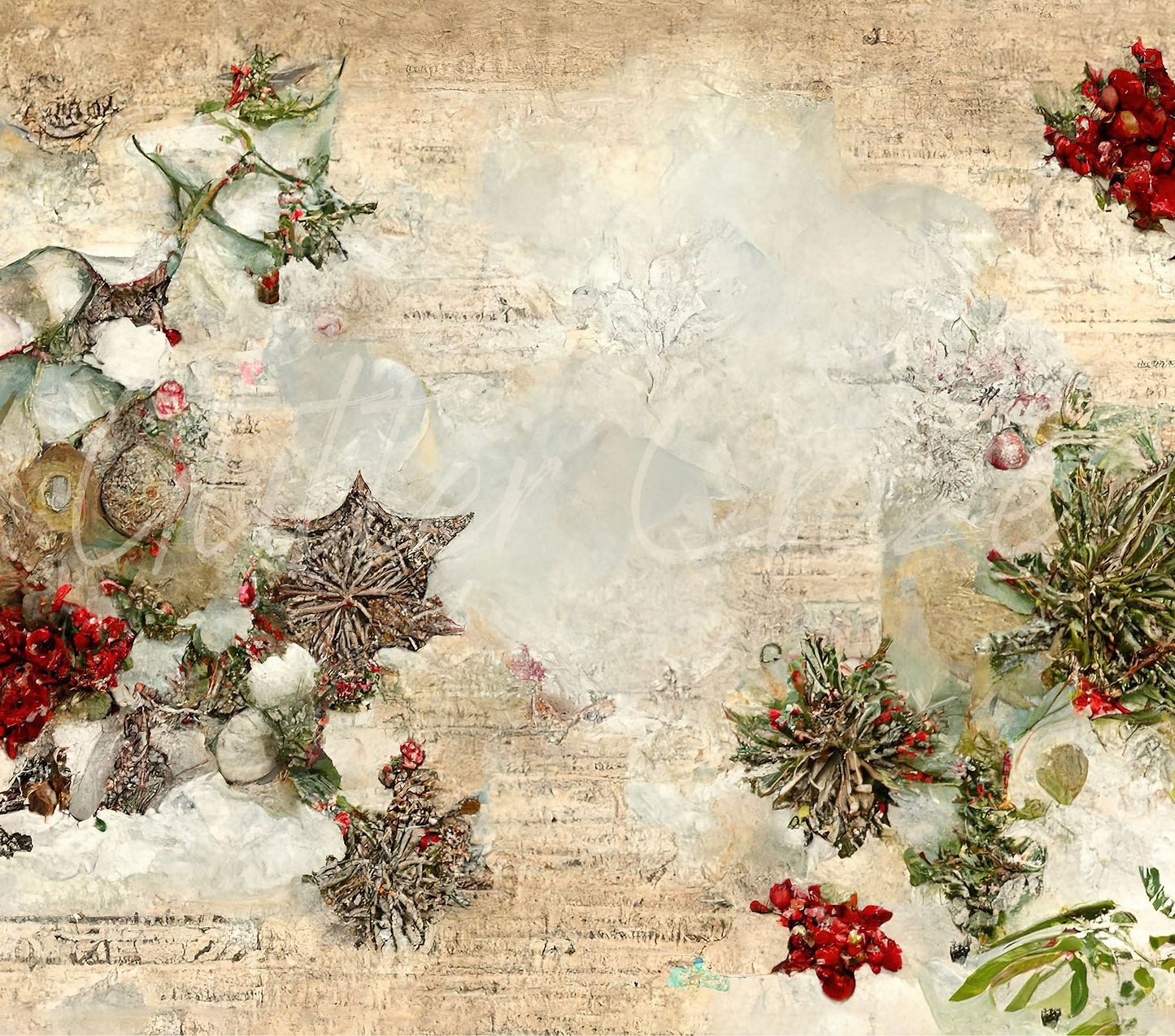 Vintage Christmas - Adhesive Vinyl Wrap