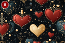 Queen of Hearts Collection - Adhesive Vinyl 12x12 Sheets - 20 Design Options