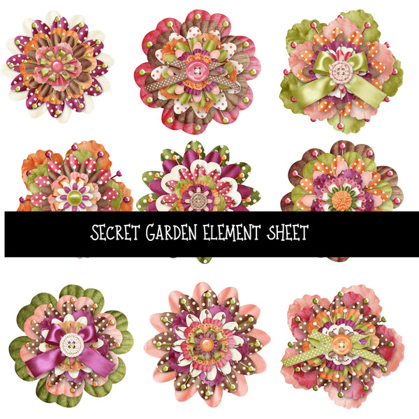 Secret Garden Element UV DTF Decal sheets 12 Sheet Designs to choose from