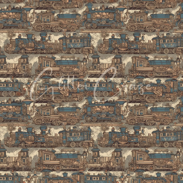 Steampunk Volume - Adhesive Vinyl 12x12 Sheets - 33 Prints