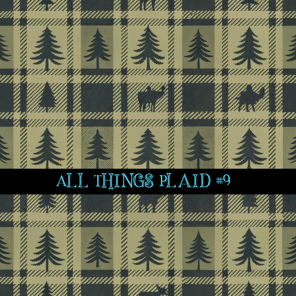 All Things Plaid- 12x12 vinyl sheets-12 designs available