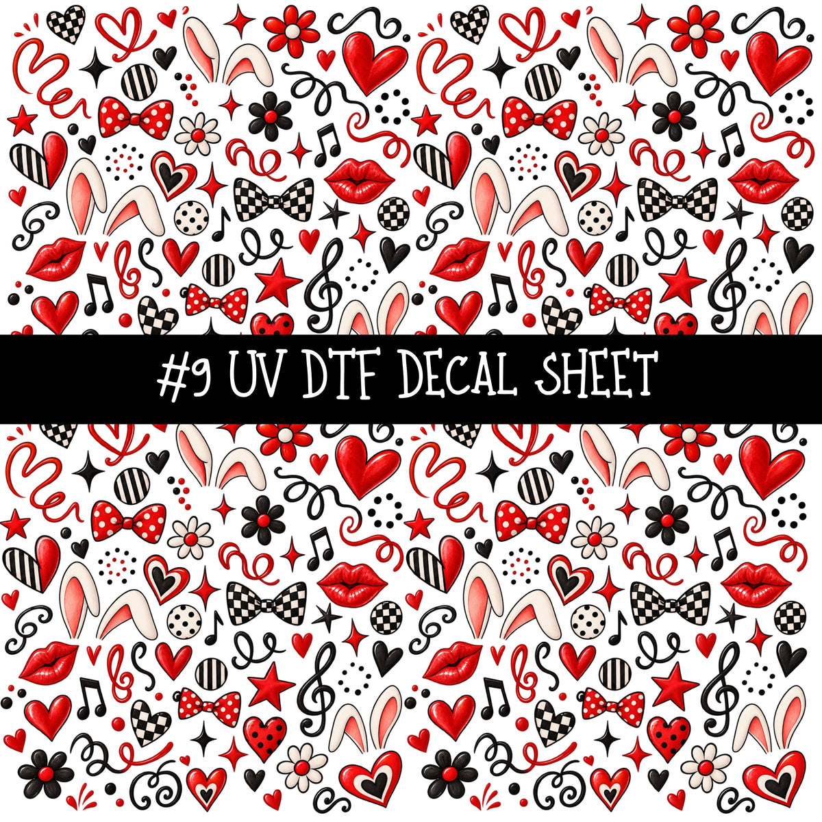 Jessica Rabbit UV DTF Decal sheets 13 Designs available