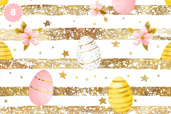 Pink and Gold Easter - Adhesive Vinyl 12x12 Sheets - 12 Design Options