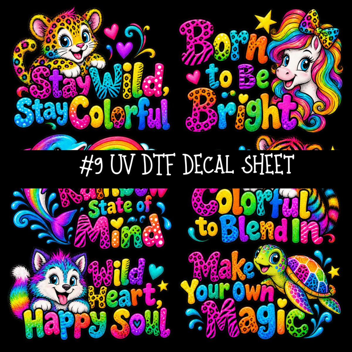 Let's Be Frank UV DTF Decal sheets 11 Designs available
