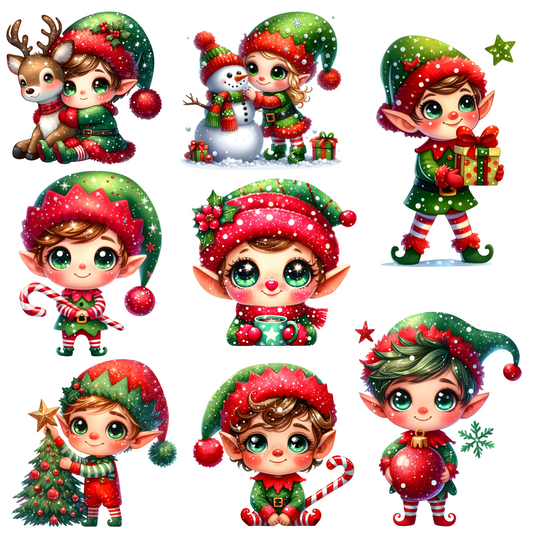 Cute Elf - UV DTF Decal sheets- 2 variants