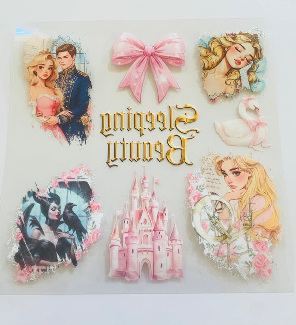 #162  Double Sided Sleeping beauty Torn Pages