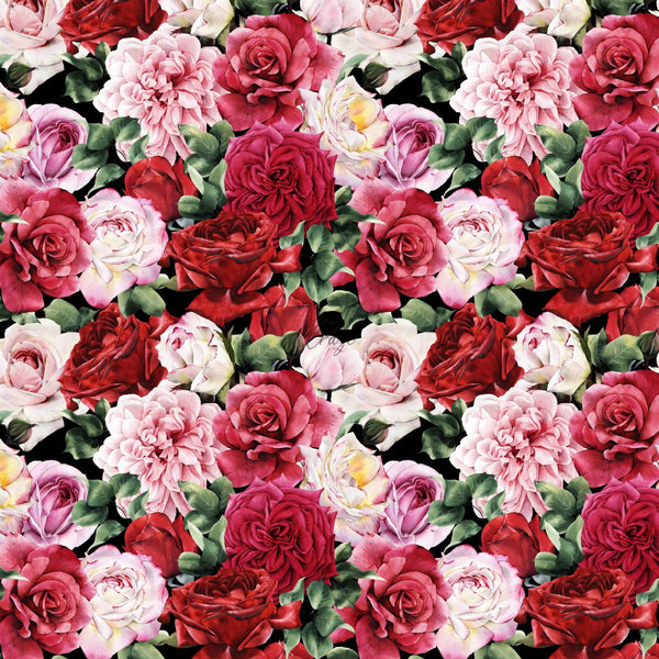 A Bed Of Red Flowers - Adhesive Vinyl Sheets