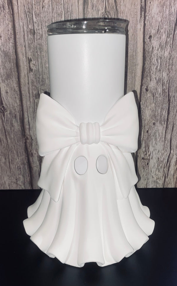 Ghost with bow - Tumbler Sleeve