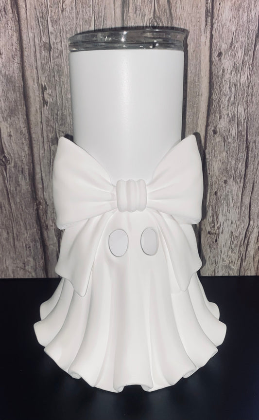 Ghost with bow - Tumbler Sleeve