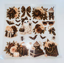 #164 Creepin it Couture Brown Double sided Decal Sheet  ( 3 varrients )