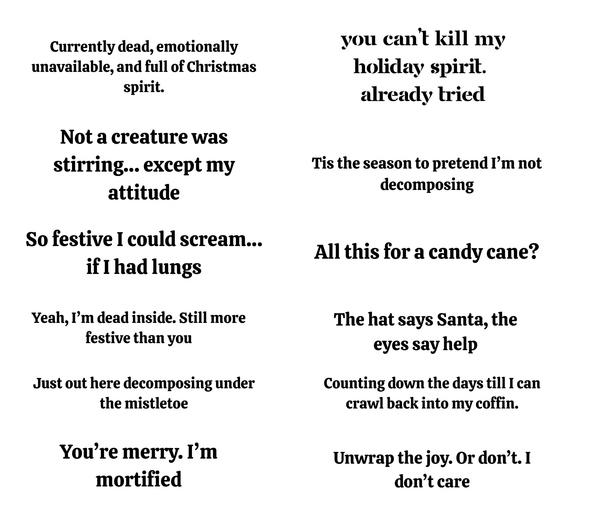 A Sarcastic Skeleton Christmas - UVDTF Decals