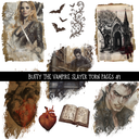 Buffy the vampire slayer torn pages - UV DTF Decal sheet