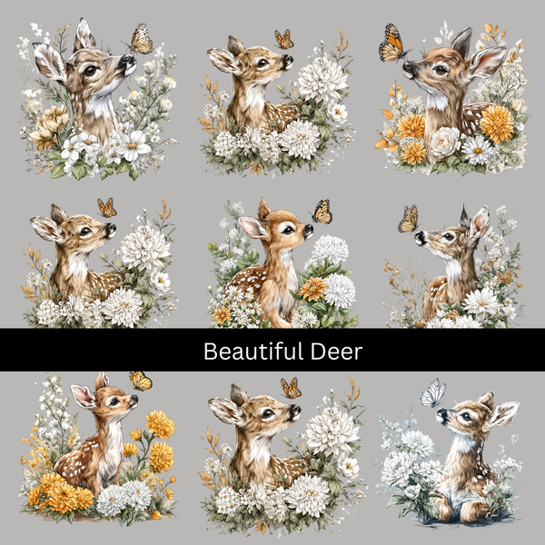 Beautiful Deer UV DTF Decal sheets