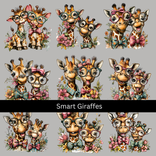 Smart Giraffes UV DTF Decal sheets