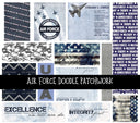 Air Force Doodle Patchwork Set