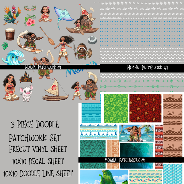Moana Doodle Patchwork