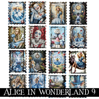 Alice in Wonderland UV DTF Decal Sheets 10 sheet designs