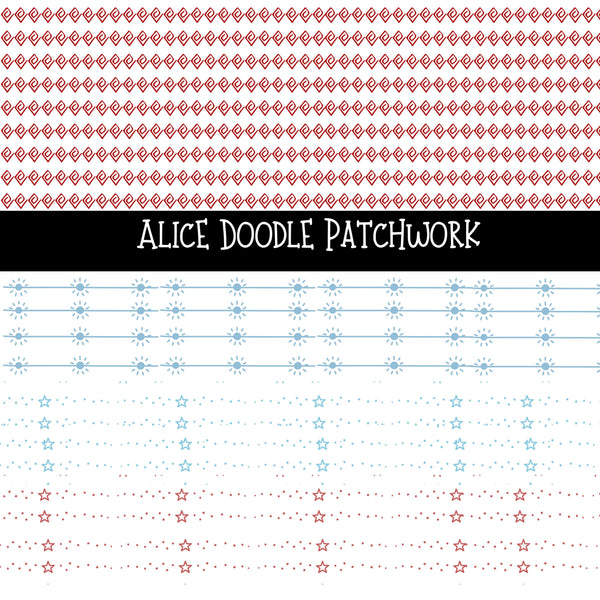 Alice UV DTF Doodle Patchwork Set