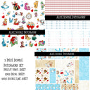 Alice UV DTF Doodle Patchwork Set
