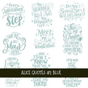 Alice Quotes #2 UV DTF Decal sheets 5 Color Options  available