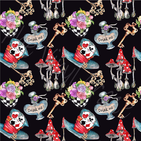 Alice in the W - Adhesive Vinyl Sheets - 10 Design Options