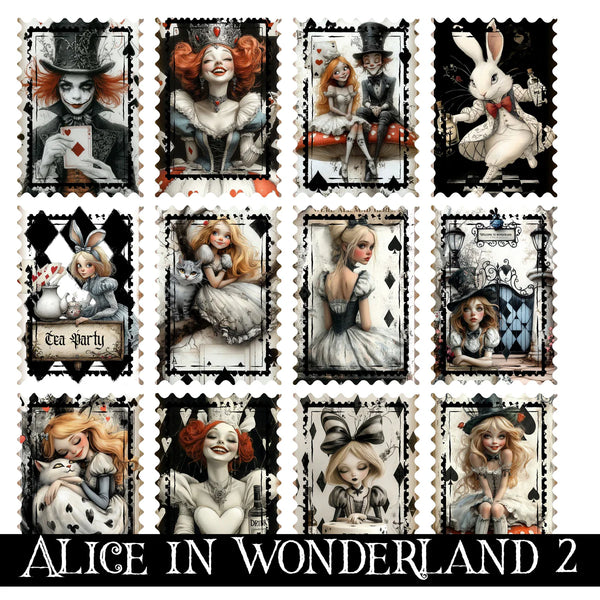 Alice in Wonderland UV DTF Decal Sheets 10 sheet designs