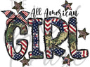 All American Girl - UV DTF Decal