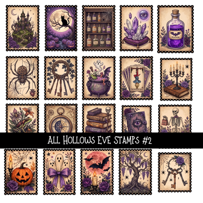 All Hollows Eve Stamps  - UV DTF Decal sheet 2 varriants