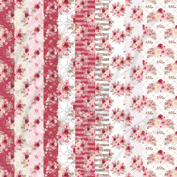 Rose Gold Romance - Adhesive Vinyl Sheets