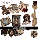 Annabelle Torn Pages - UV DTF Decal sheet