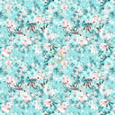 Aqua Floral - Adhesive Vinyl Sheets