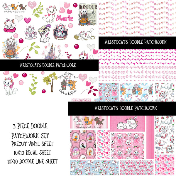 Aristocats Doodle Patchwork Set