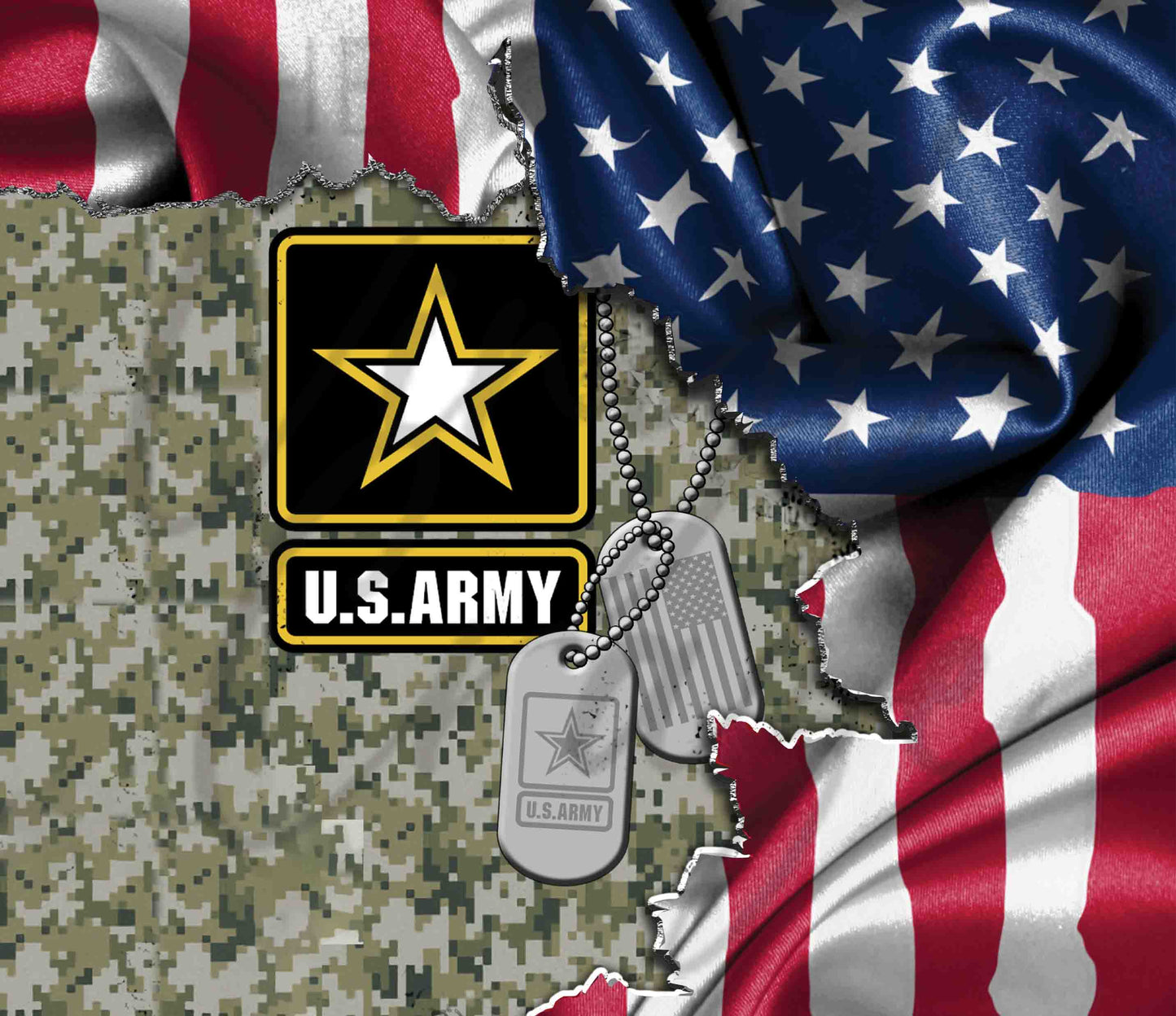 Army American Flag - Adhesive Vinyl Wrap