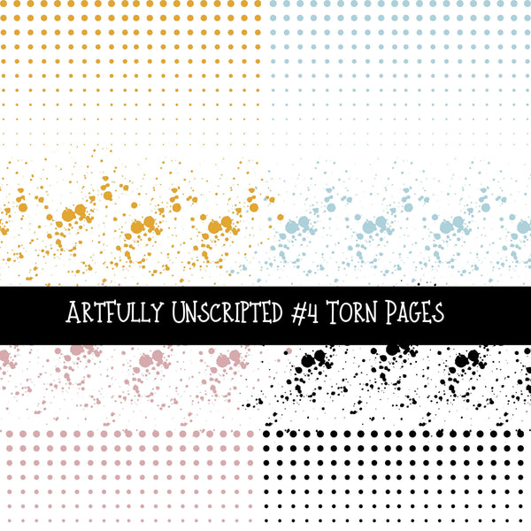 Artfully Unscripted Torn Pages Decal sheets 4 designs available