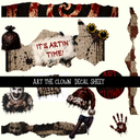 art the clown Torn Pages - UV DTF Decal sheet