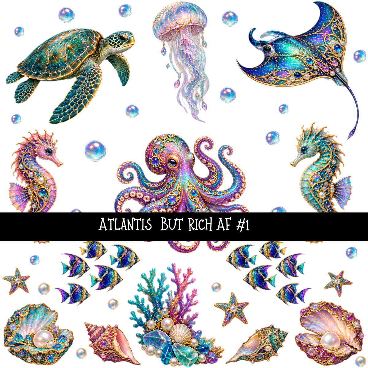 Atlantis but rich af  - UV DTF Decal sheets